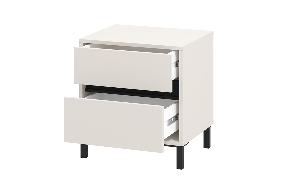 Απεικονίζεται το κομοδίνο ανοιχτό